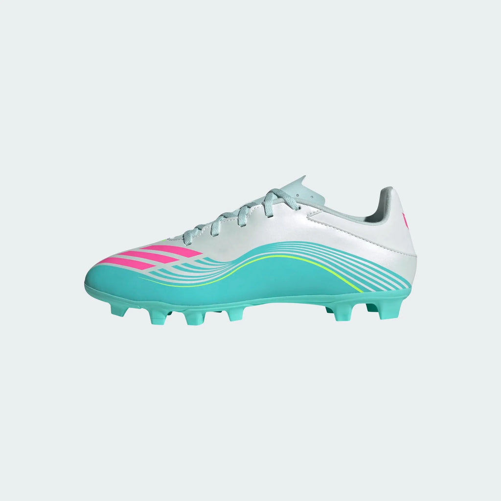 2026 New Arrival adidas F50 Messi Club FG/MG Firm Ground/Multi Ground Men's Soccer Cleats - White/Pink/Aqua wholesalehk.shop
