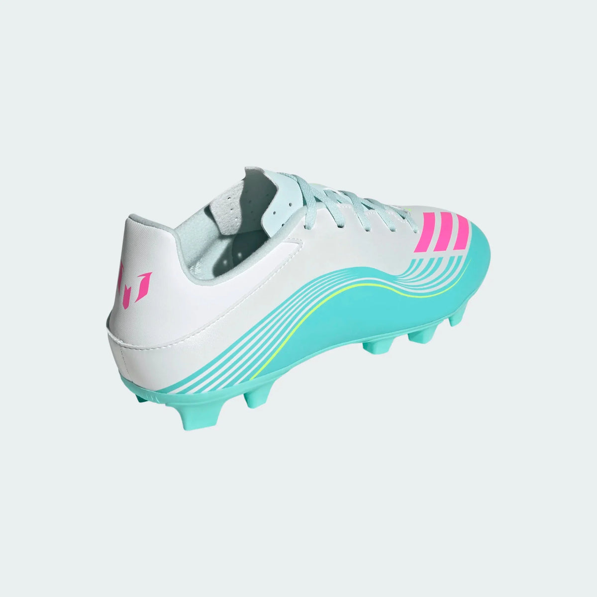 2026 New Arrival adidas F50 Messi Club FG/MG Firm Ground/Multi Ground Men's Soccer Cleats - White/Pink/Aqua wholesalehk.shop