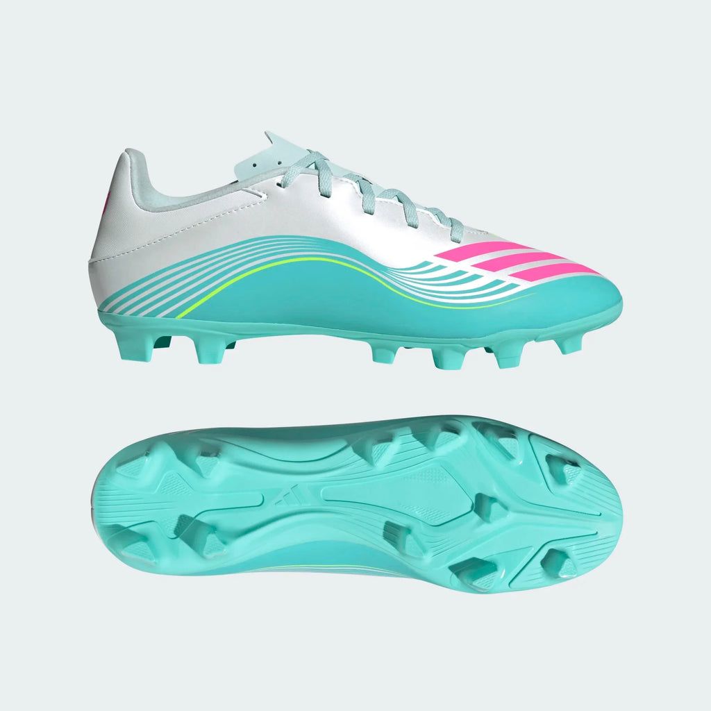 2026 New Arrival adidas F50 Messi Club FG/MG Firm Ground/Multi Ground Men's Soccer Cleats - White/Pink/Aqua wholesalehk.shop