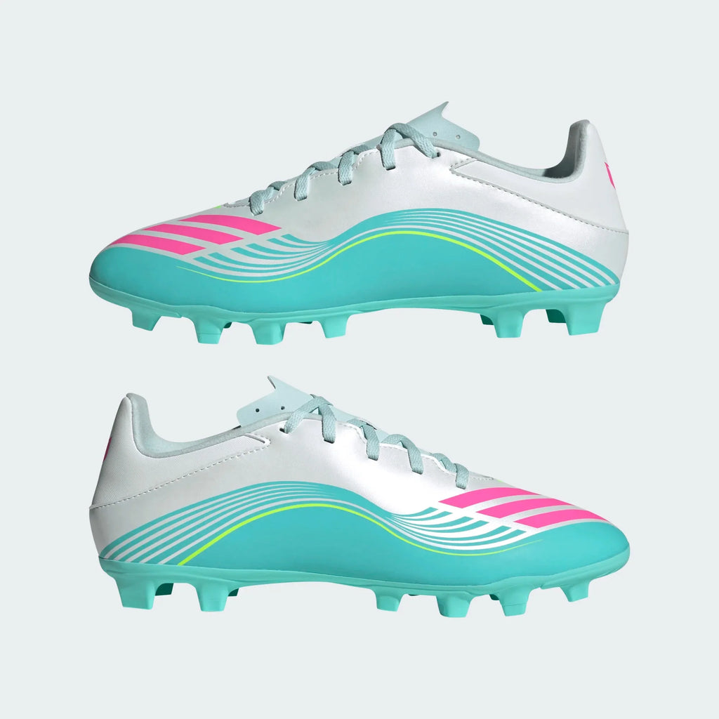 2026 New Arrival adidas F50 Messi Club FG/MG Firm Ground/Multi Ground Men's Soccer Cleats - White/Pink/Aqua wholesalehk.shop