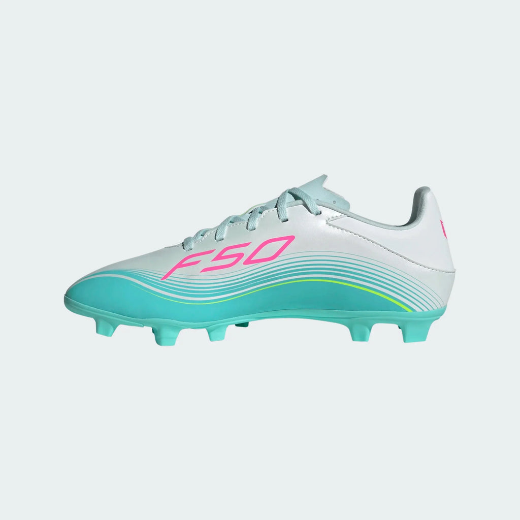 2026 New Arrival adidas F50 Messi Club FG/MG Firm Ground/Multi Ground Men's Soccer Cleats - White/Pink/Aqua wholesalehk.shop
