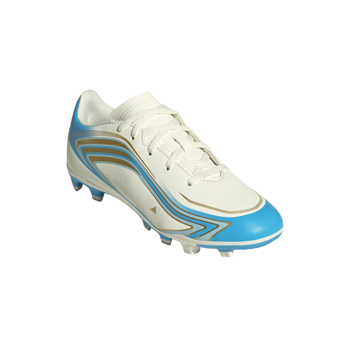 2026 New Arrival adidas F50 Messi Club FG/MG Firm Ground/Multi Ground Youth Soccer Cleats - Ivory/Blue wholesalehk.shop