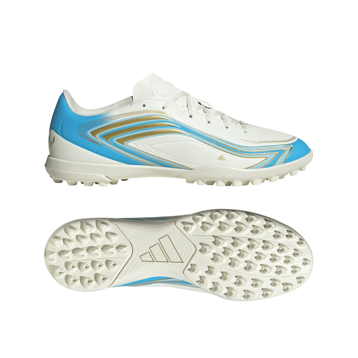 2026 New Arrival adidas F50 Messi Club Turf Men's Soccer Cleats - Ivory/Blue wholesalehk.shop