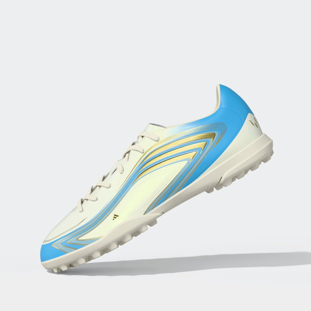 2026 New Arrival adidas F50 Messi Club Turf Men's Soccer Cleats - Ivory/Blue wholesalehk.shop