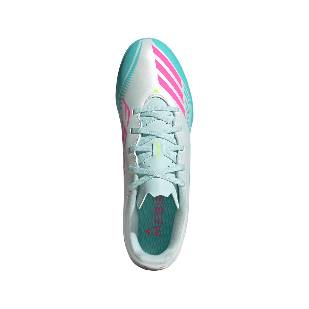 2026 New Arrival adidas F50 Messi Club TF Turf Men's Soccer Cleats - White/Pink/Aqua wholesalehk.shop