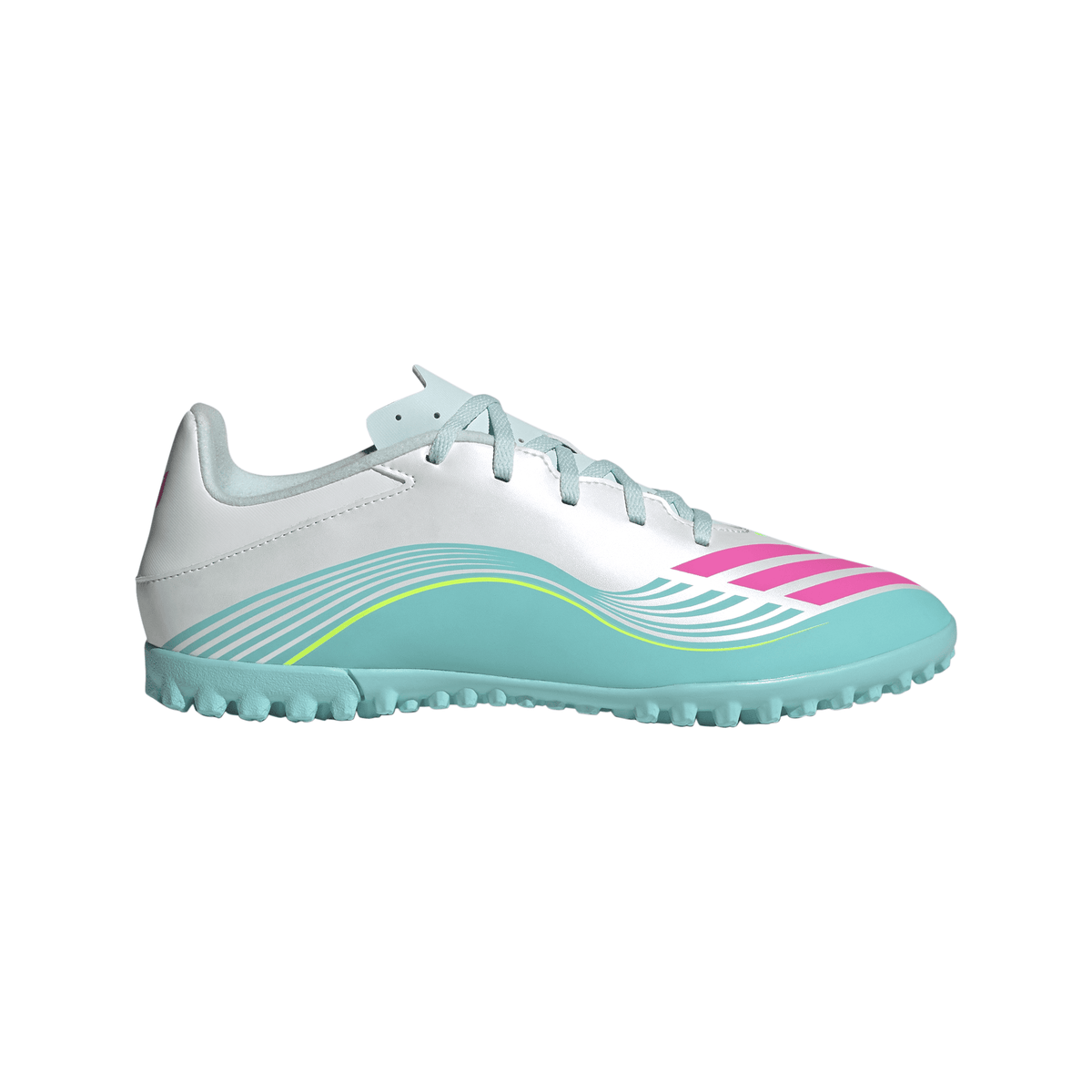 2026 New Arrival adidas F50 Messi Club TF Turf Men's Soccer Cleats - White/Pink/Aqua wholesalehk.shop