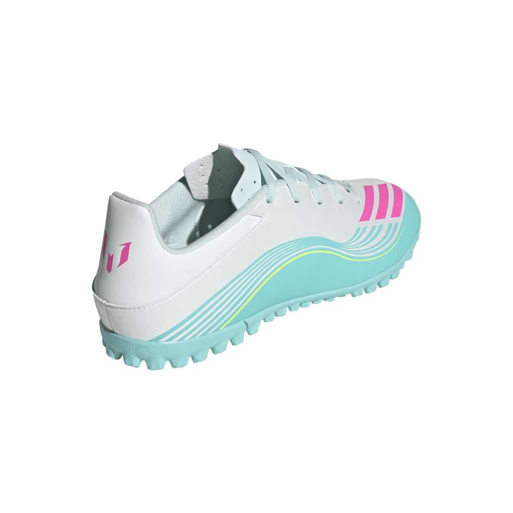 2026 New Arrival adidas F50 Messi Club TF Turf Men's Soccer Cleats - White/Pink/Aqua wholesalehk.shop
