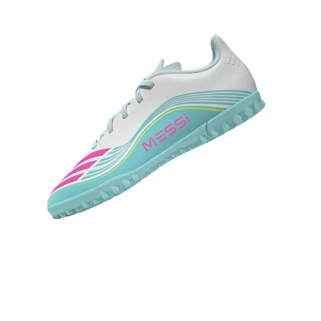 2026 New Arrival adidas F50 Messi Club TF Turf Youth Soccer Cleats - White/Pink/Aqua wholesalehk.shop