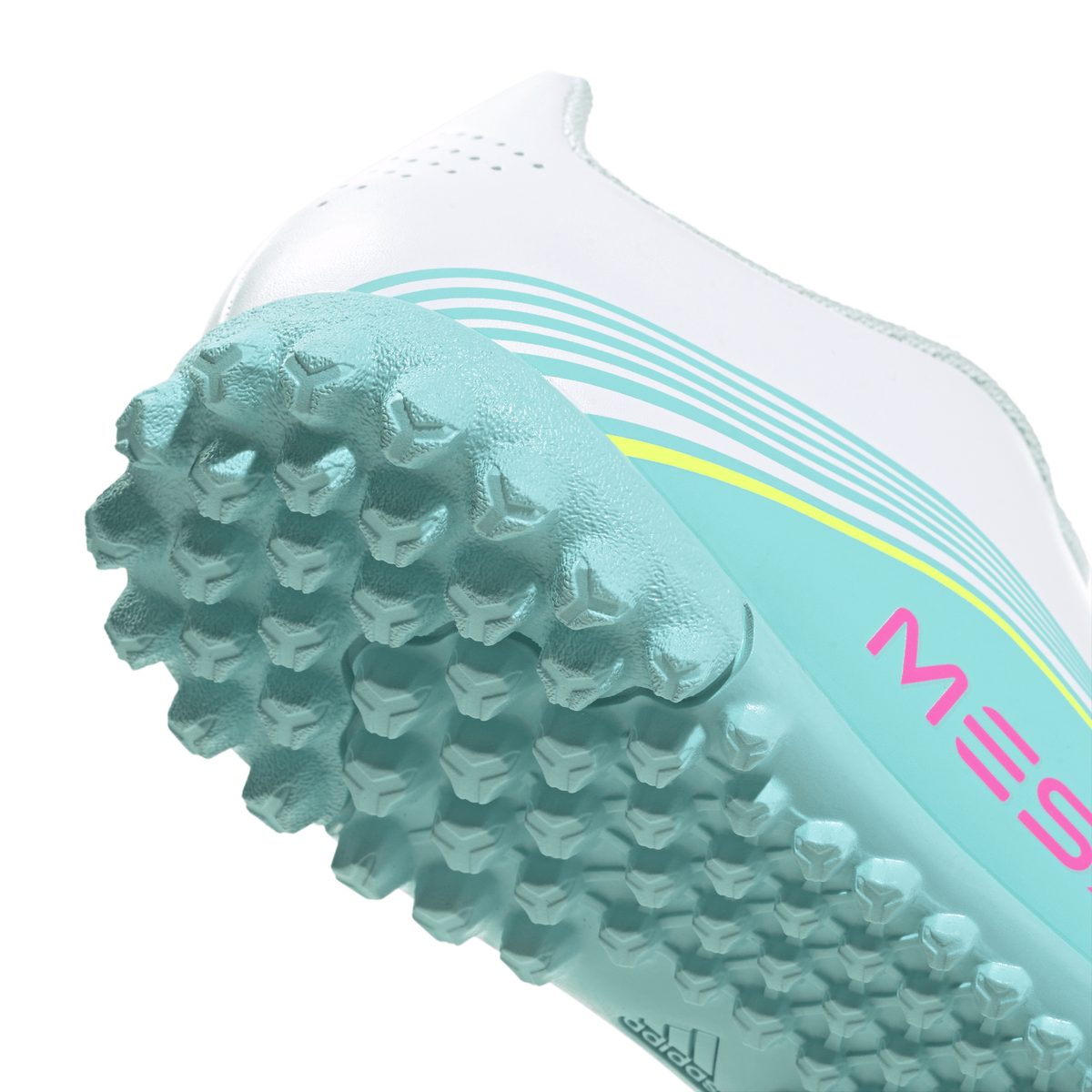 2026 New Arrival adidas F50 Messi Club TF Turf Youth Soccer Cleats - White/Pink/Aqua wholesalehk.shop