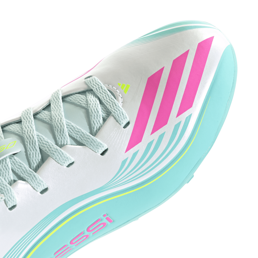 2026 New Arrival adidas F50 Messi Club TF Turf Youth Soccer Cleats - White/Pink/Aqua wholesalehk.shop