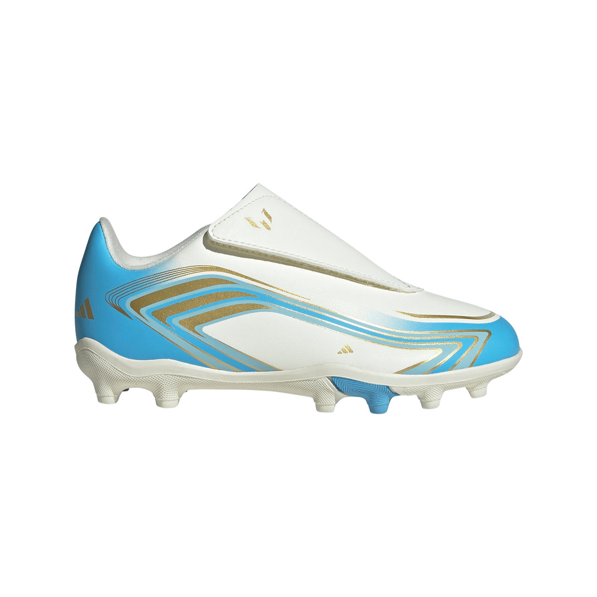 2026 New Arrival adidas F50 Messi Club Velcro Firm Ground / Multi Ground Youth Soccer Cleats - Ivory wholesalehk.shop