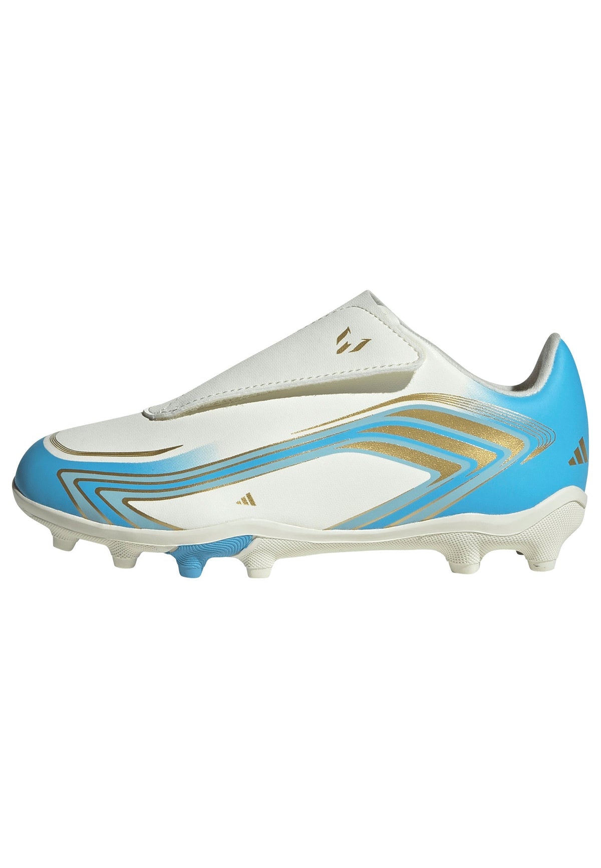 2026 New Arrival adidas F50 Messi Club Velcro Firm Ground / Multi Ground Youth Soccer Cleats - Ivory wholesalehk.shop