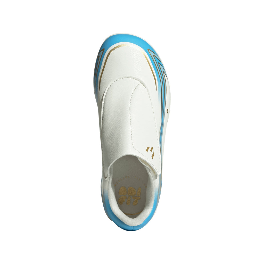 2026 New Arrival adidas F50 Messi Club Velcro Firm Ground / Multi Ground Youth Soccer Cleats - Ivory wholesalehk.shop