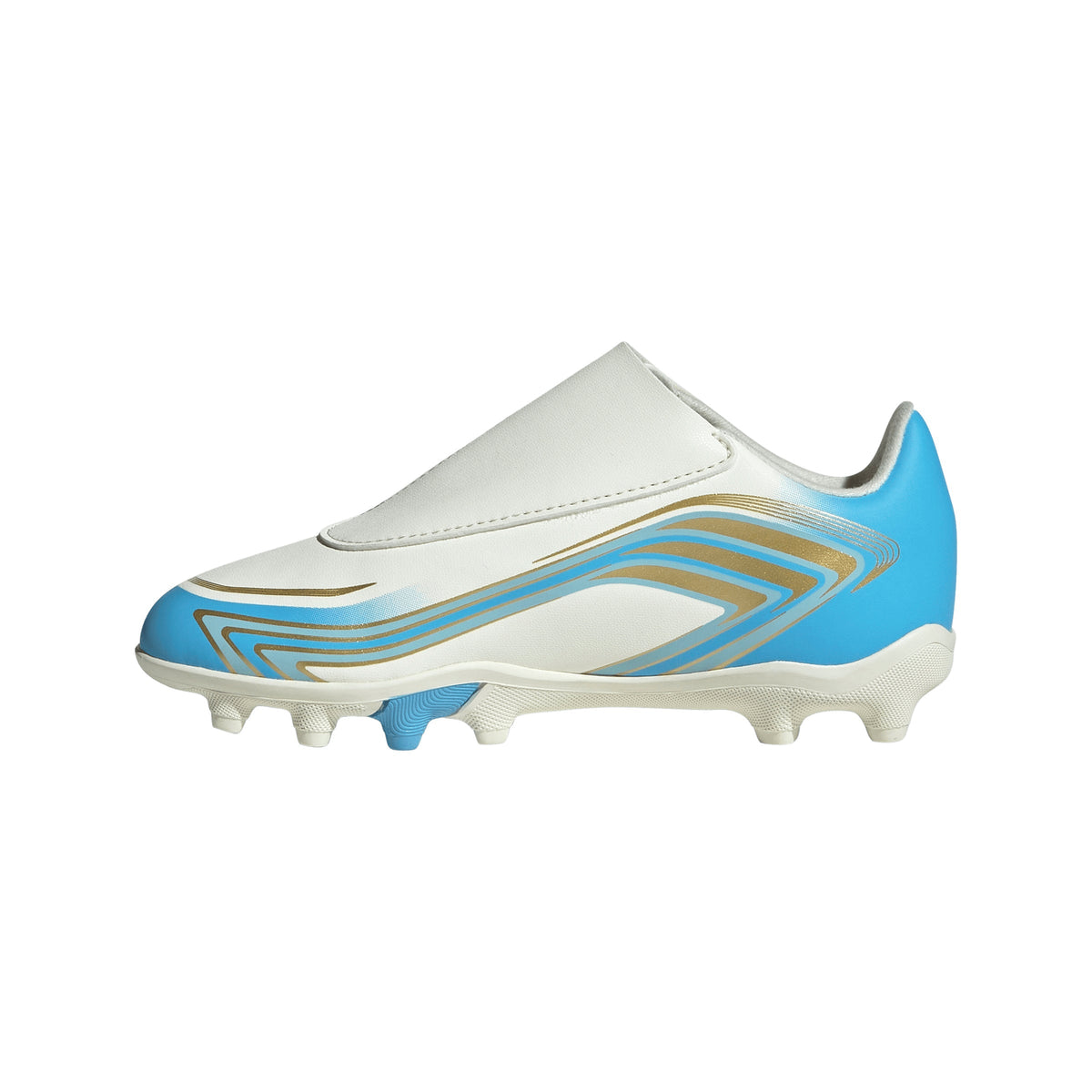 2026 New Arrival adidas F50 Messi Club Velcro Firm Ground / Multi Ground Youth Soccer Cleats - Ivory wholesalehk.shop