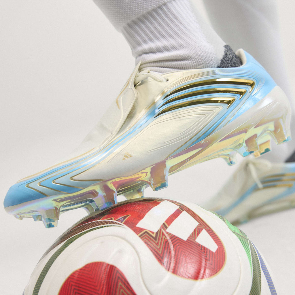 2026 New Arrival adidas F50 Messi Elite FG Firm Ground Men's Soccer Cleats - Ivory/Blue wholesalehk.shop