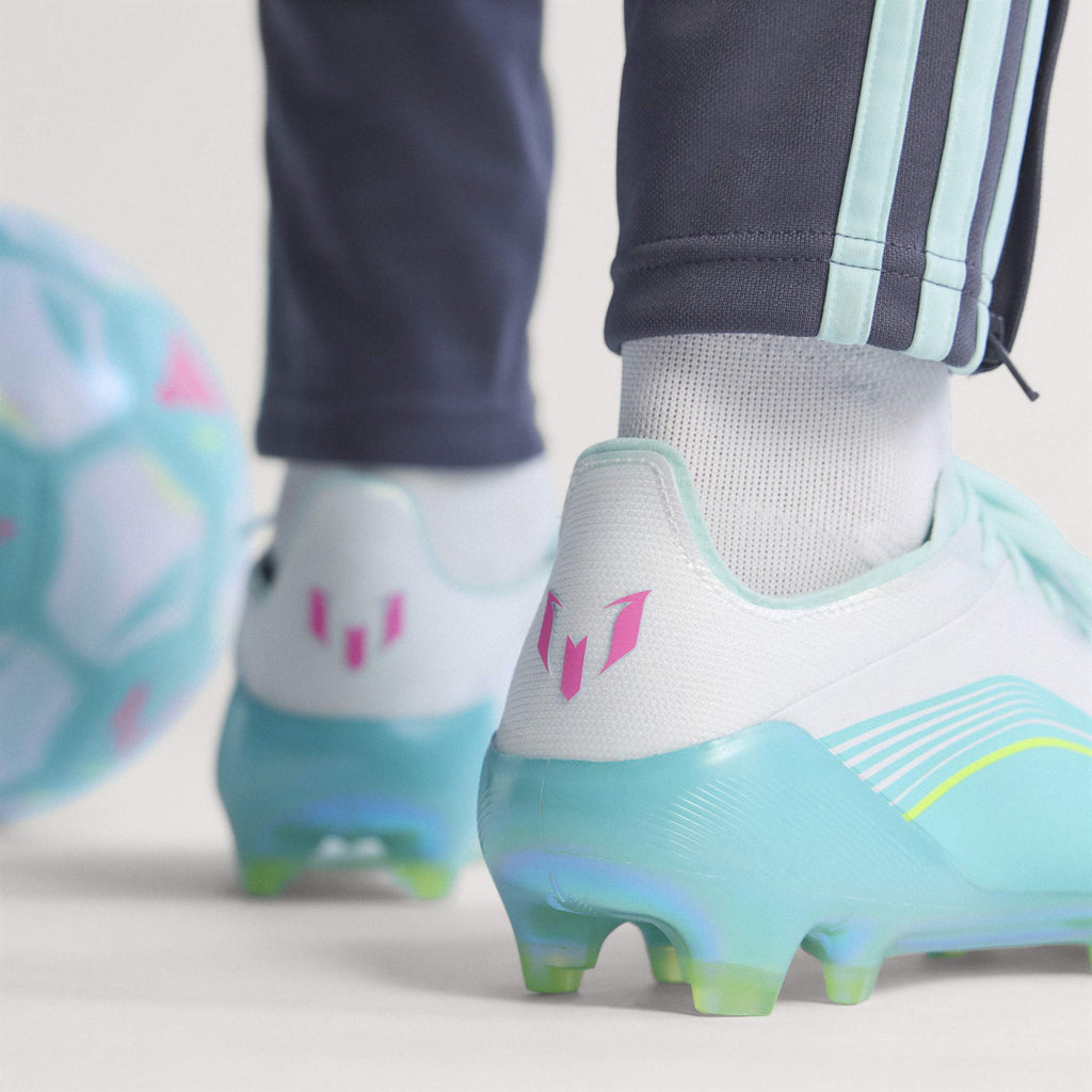 2026 New Arrival adidas F50 Messi Elite FG Firm Ground Men's Soccer Cleats - White/Pink/Aqua wholesalehk.shop