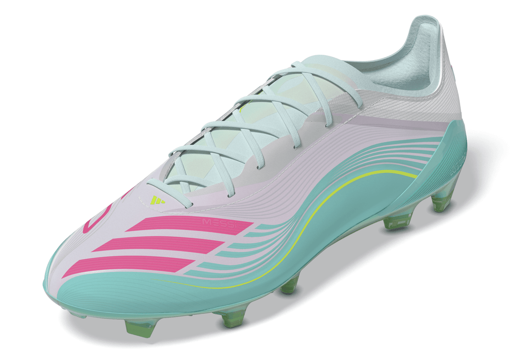 2026 New Arrival adidas F50 Messi Elite FG Firm Ground Men's Soccer Cleats - White/Pink/Aqua wholesalehk.shop