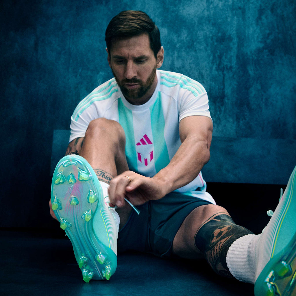2026 New Arrival adidas F50 Messi Elite FG Firm Ground Men's Soccer Cleats - White/Pink/Aqua wholesalehk.shop