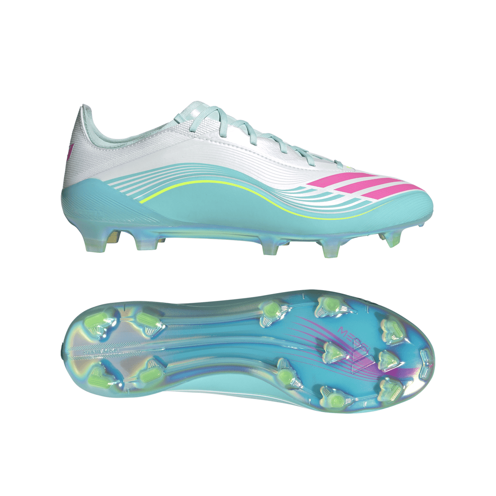 2026 New Arrival adidas F50 Messi Elite FG Firm Ground Men's Soccer Cleats - White/Pink/Aqua wholesalehk.shop