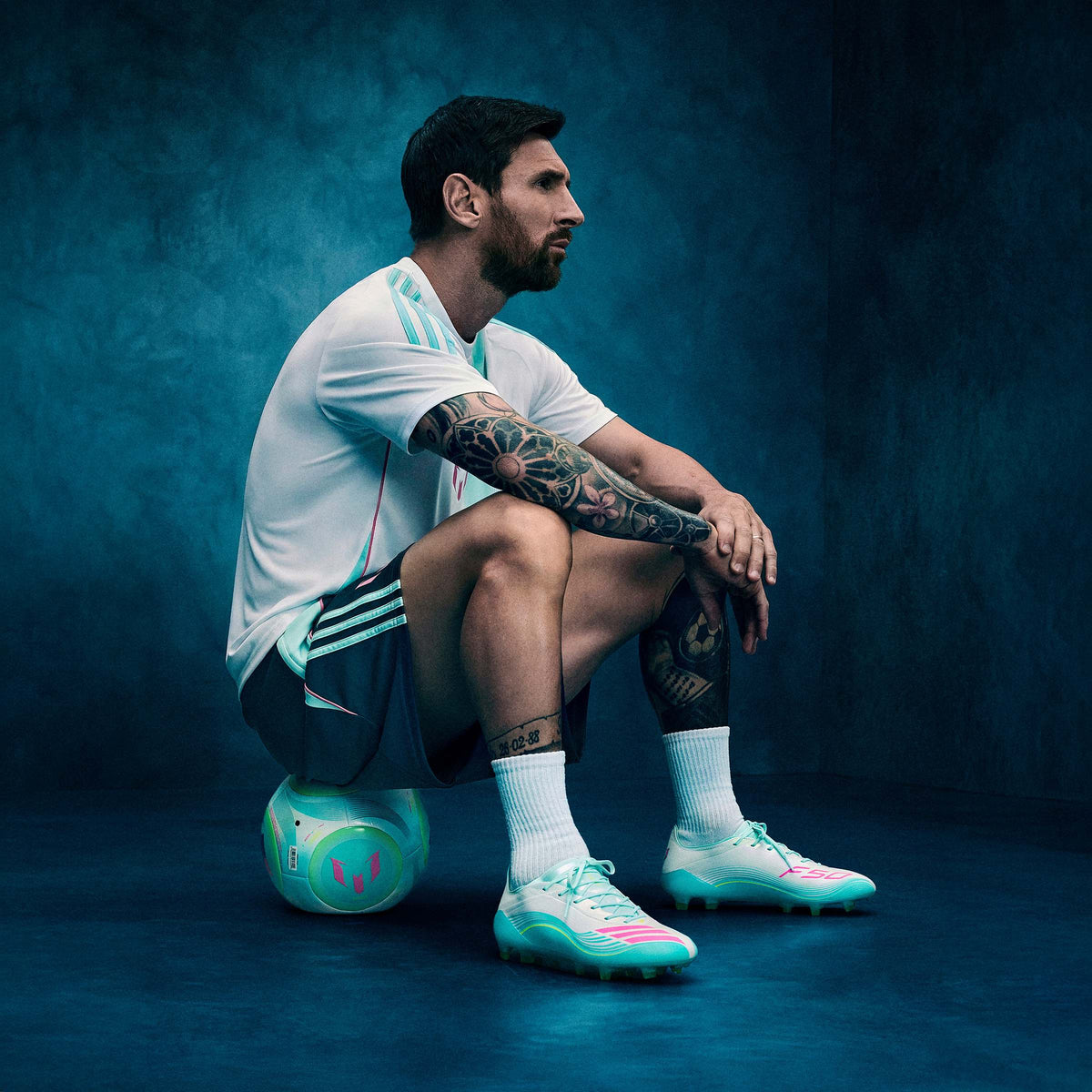 2026 New Arrival adidas F50 Messi Elite FG Firm Ground Men's Soccer Cleats - White/Pink/Aqua wholesalehk.shop