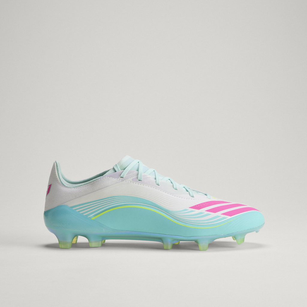 2026 New Arrival adidas F50 Messi Elite FG Firm Ground Men's Soccer Cleats - White/Pink/Aqua wholesalehk.shop