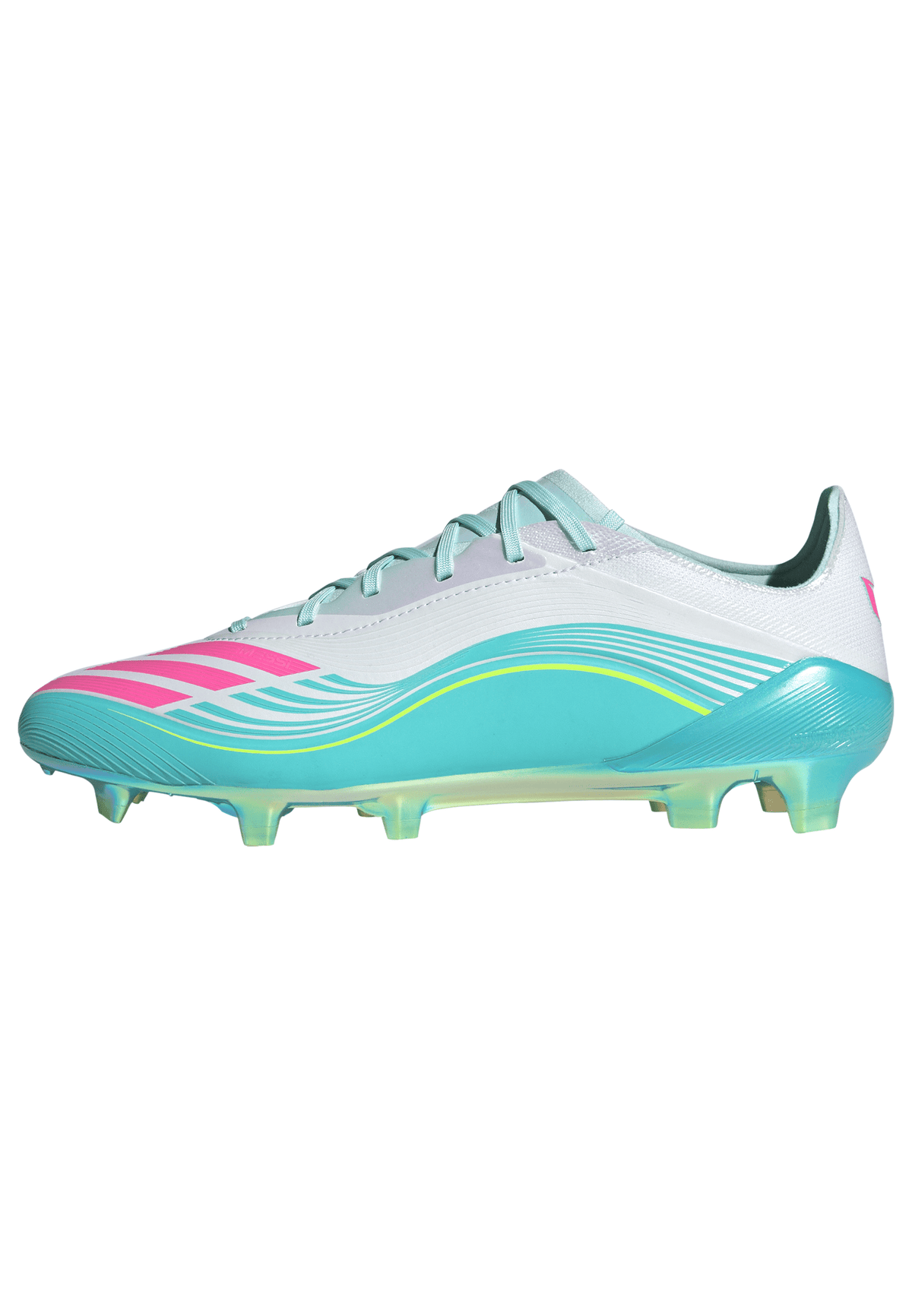 2026 New Arrival adidas F50 Messi Elite FG Firm Ground Men's Soccer Cleats - White/Pink/Aqua wholesalehk.shop