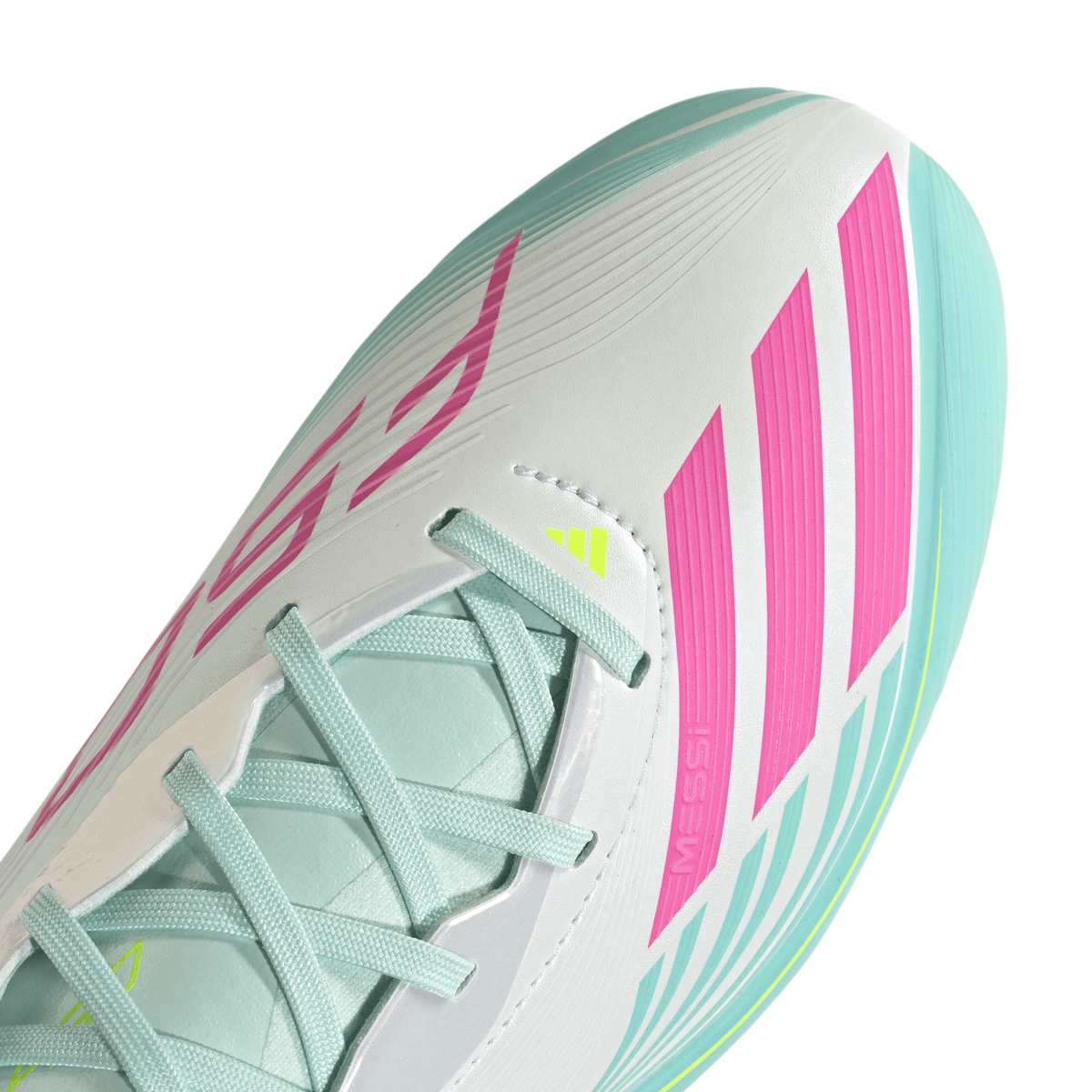 2026 New Arrival adidas F50 Messi Elite FG Firm Ground Men's Soccer Cleats - White/Pink/Aqua wholesalehk.shop