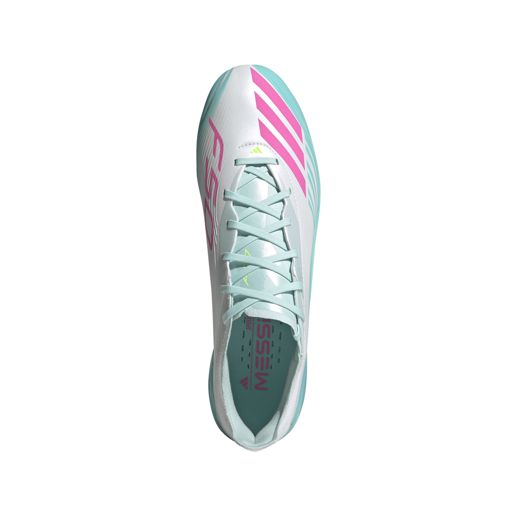 2026 New Arrival adidas F50 Messi Elite FG Firm Ground Men's Soccer Cleats - White/Pink/Aqua wholesalehk.shop
