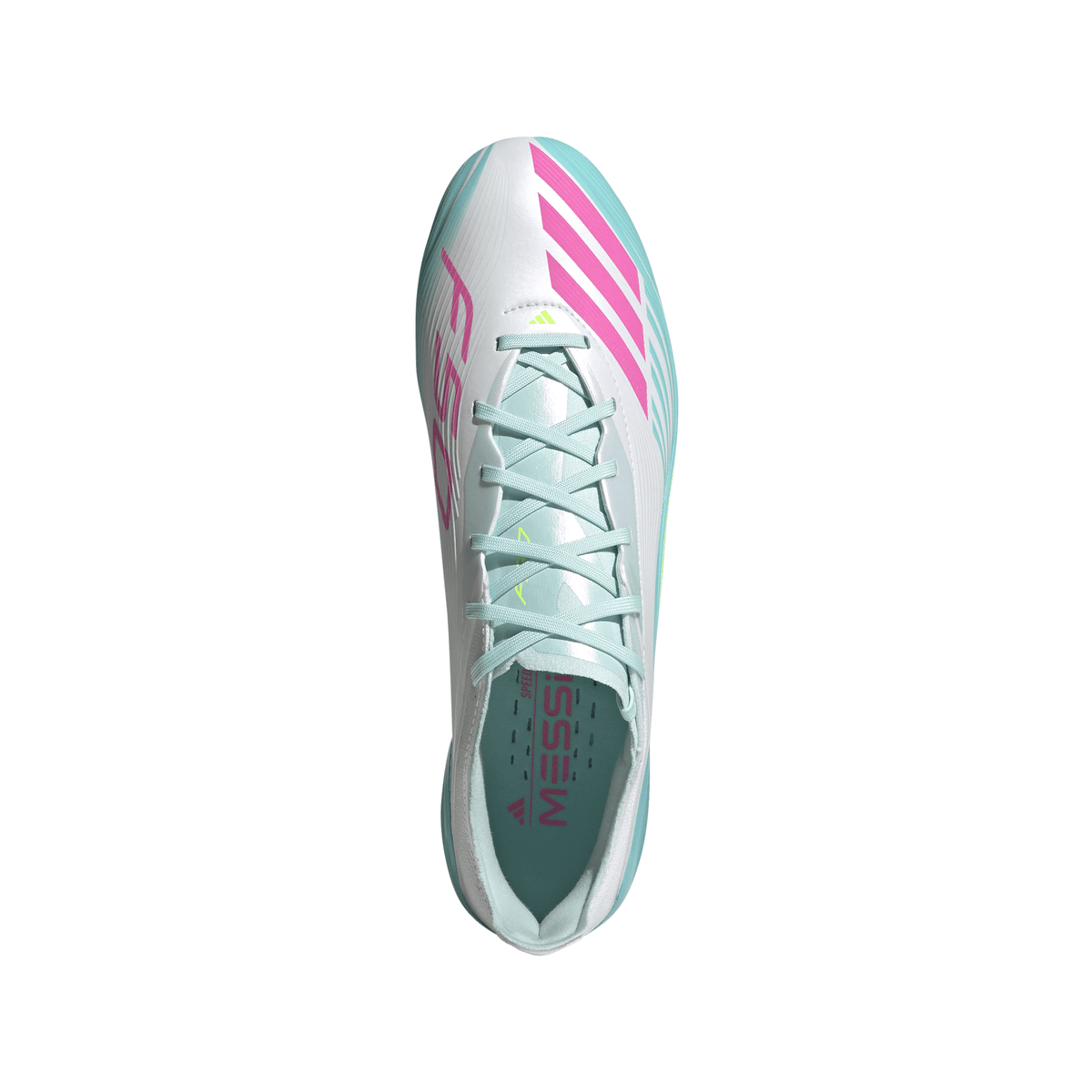 2026 New Arrival adidas F50 Messi Elite FG Firm Ground Men's Soccer Cleats - White/Pink/Aqua wholesalehk.shop