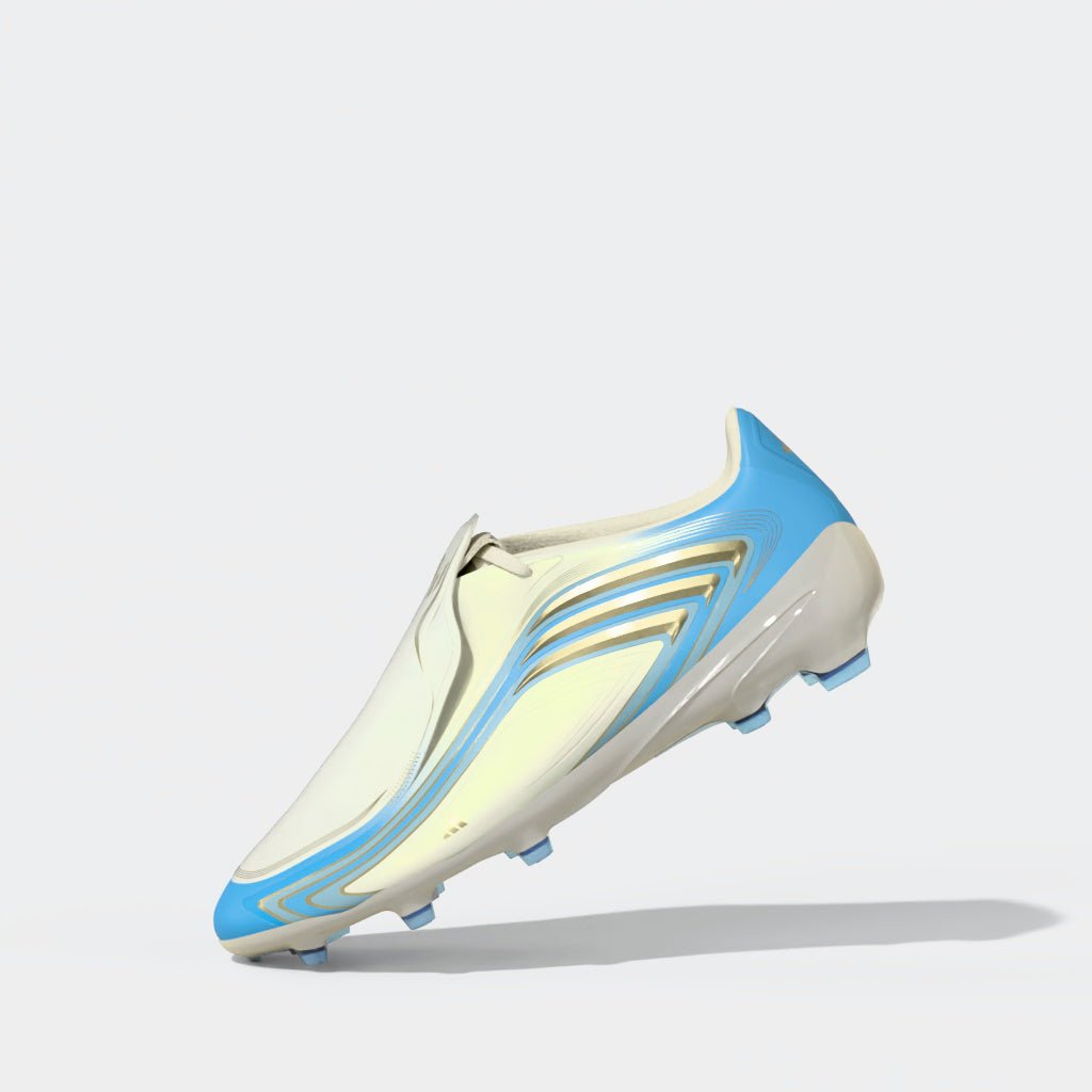 2026 New Arrival adidas F50 Messi Elite FG Firm Ground Youth Soccer Cleats - Ivory/Blue wholesalehk.shop