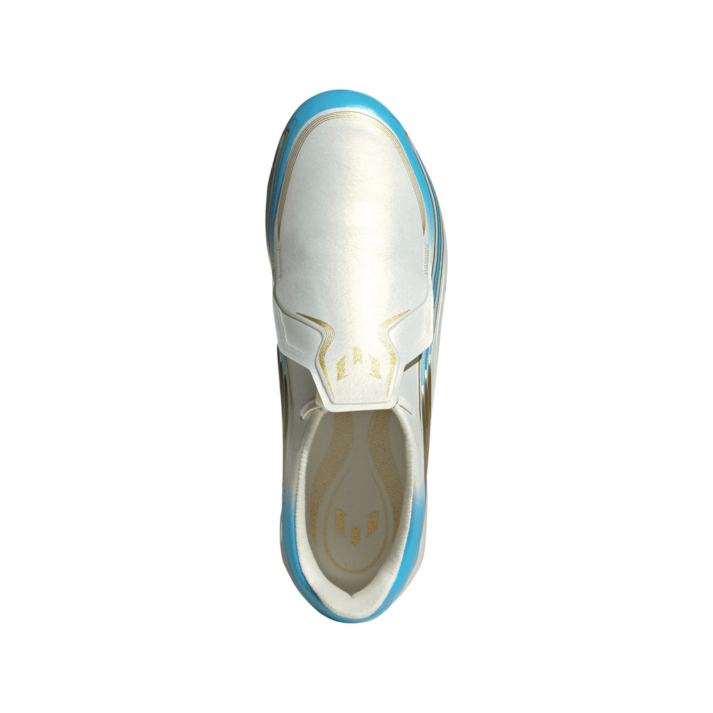 2026 New Arrival adidas F50 Messi Elite FG Firm Ground Youth Soccer Cleats - Ivory/Blue wholesalehk.shop