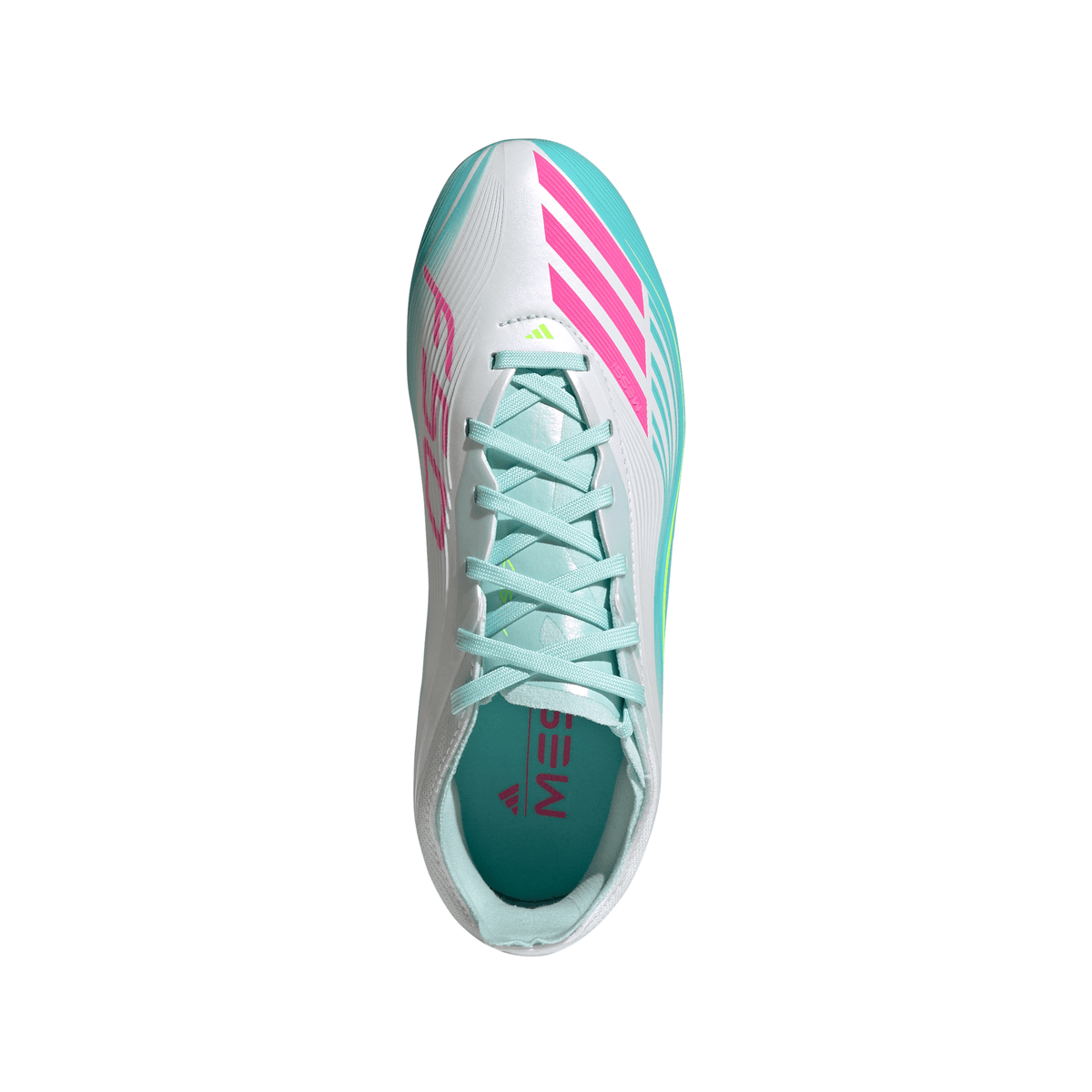 2026 New Arrival adidas F50 Messi Elite FG Firm Ground Youth Soccer Cleats - White/Pink/Aqua wholesalehk.shop