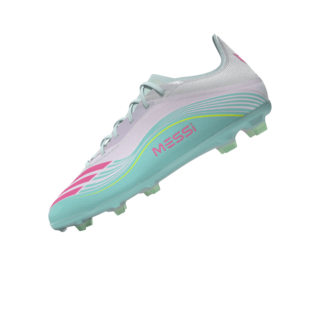 2026 New Arrival adidas F50 Messi Elite FG Firm Ground Youth Soccer Cleats - White/Pink/Aqua wholesalehk.shop