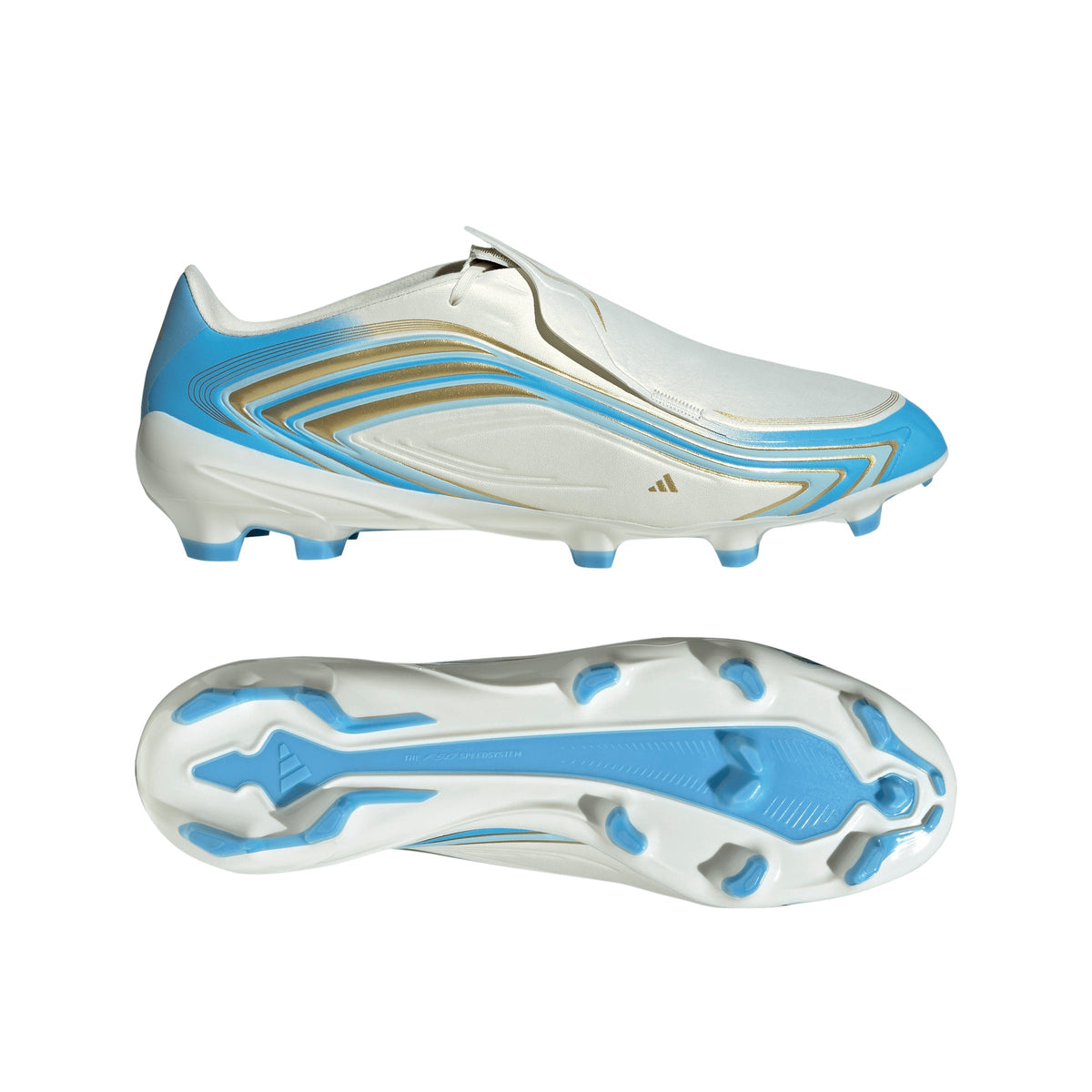 2026 New Arrival adidas F50 Messi League FG Firm Ground Men's Soccer Cleats - Ivory/Blue wholesalehk.shop