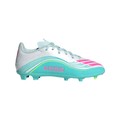 2026 New Arrival adidas F50 Messi League FG/MG Firm Ground /Multi Ground Youth Soccer Cleats - White/Pink/Aqua wholesalehk.shop