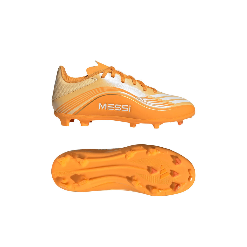 2026 New Arrival adidas F50 Messi League FG/MG Firm Ground/Multi Ground Youth Soccer Cleats - Icta/Gold wholesalehk.shop