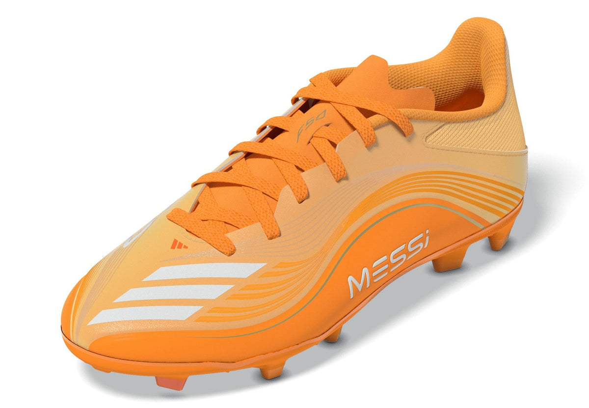 2026 New Arrival adidas F50 Messi League FG/MG Firm Ground/Multi Ground Youth Soccer Cleats - Icta/Gold wholesalehk.shop
