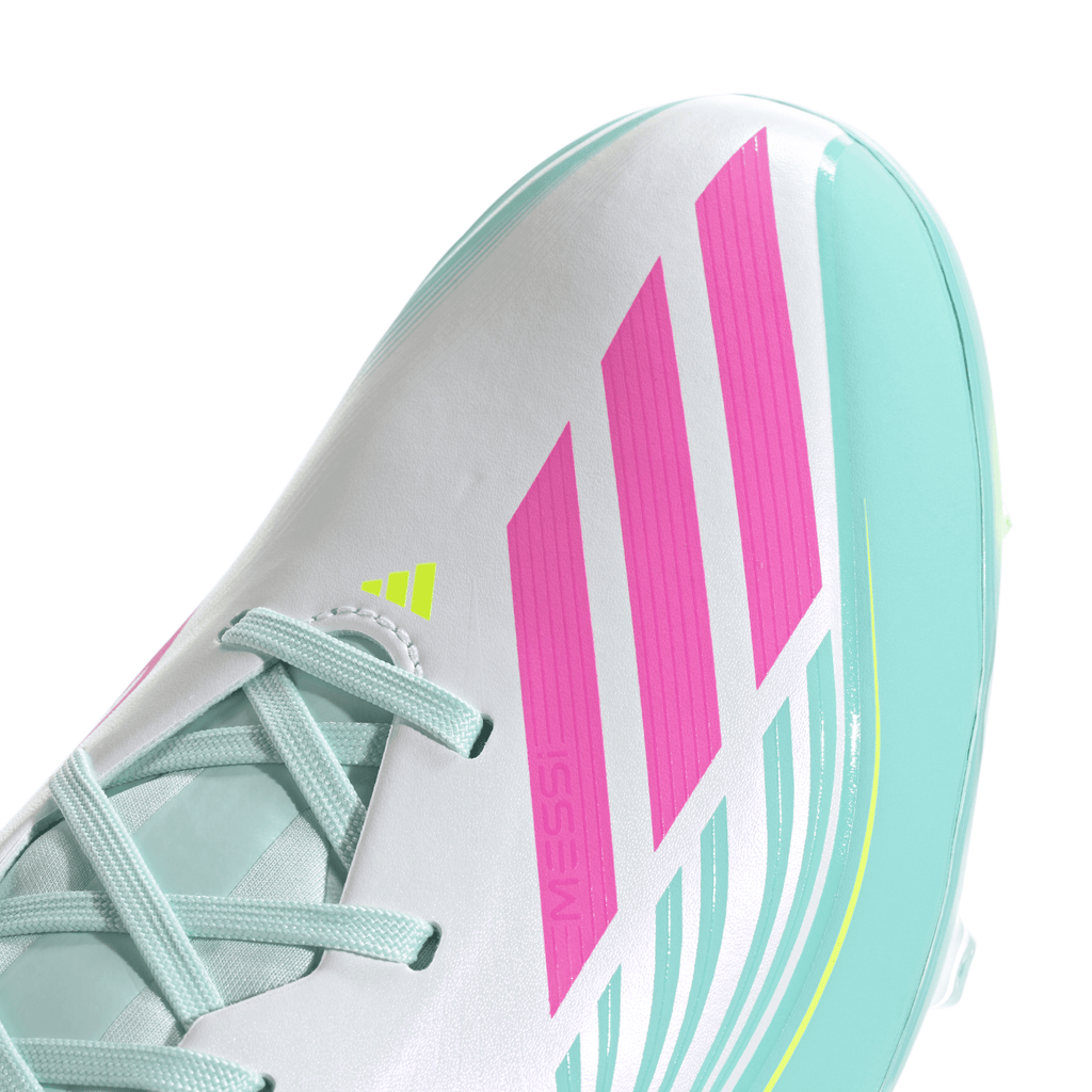 2026 New Arrival adidas F50 Messi League Firm Ground/Multi Ground Men's Soccer Cleats - White/Pink wholesalehk.shop