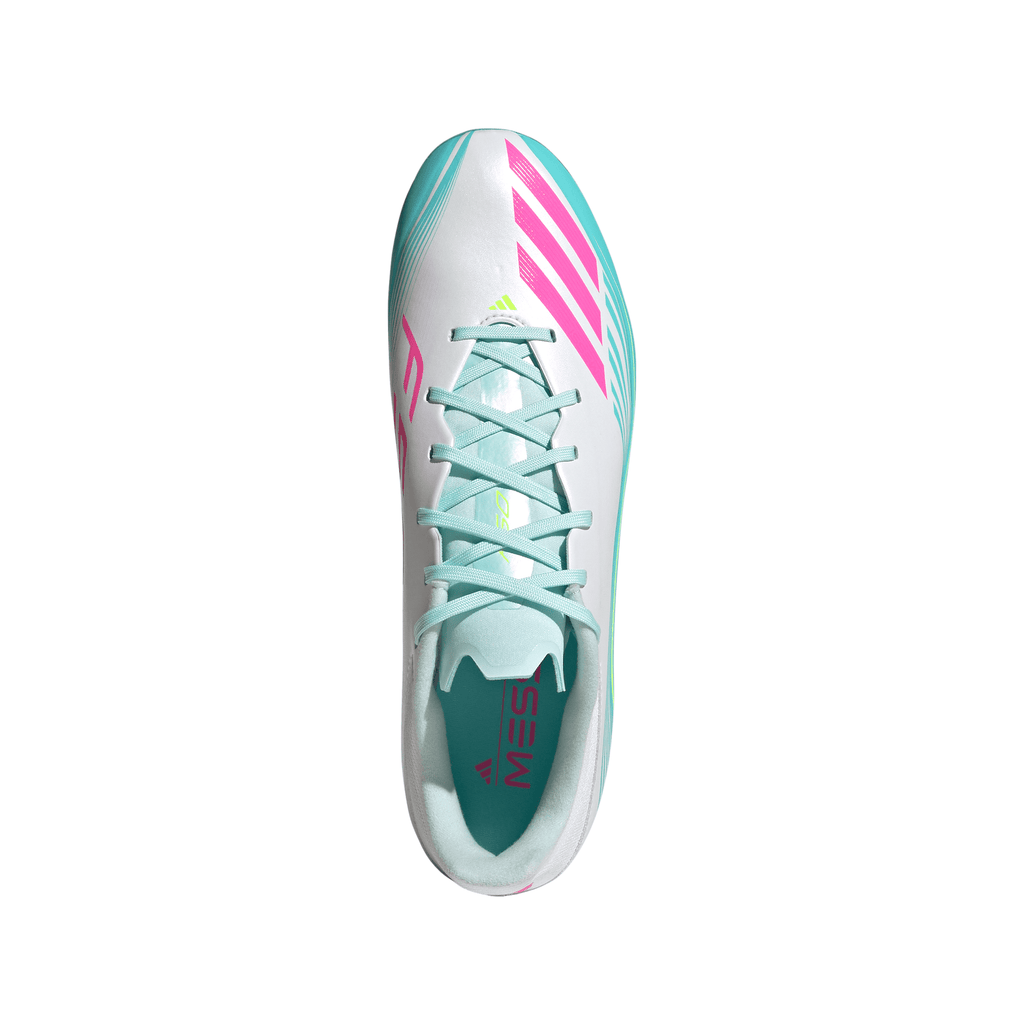 2026 New Arrival adidas F50 Messi League Firm Ground/Multi Ground Men's Soccer Cleats - White/Pink wholesalehk.shop