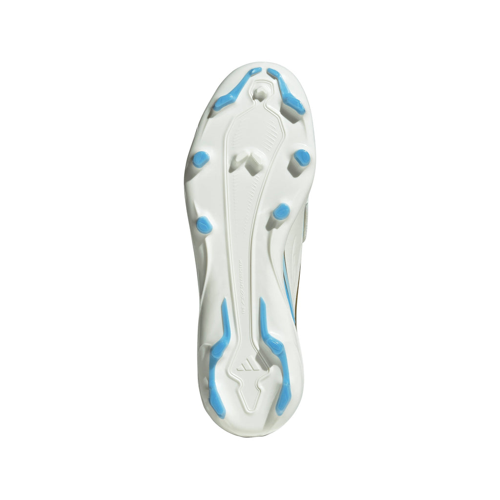 2026 New Arrival adidas F50 Messi League Laceless FG Firm Ground Youth Soccer Cleats - Ivory/Blue wholesalehk.shop