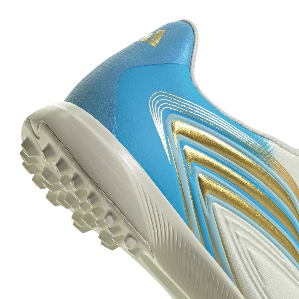 2026 New Arrival adidas F50 Messi League Laceless TF Turf Youth Soccer Cleats - Ivory/Blue wholesalehk.shop