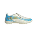 2026 New Arrival adidas F50 Messi League Laceless TF Turf Youth Soccer Cleats - Ivory/Blue wholesalehk.shop