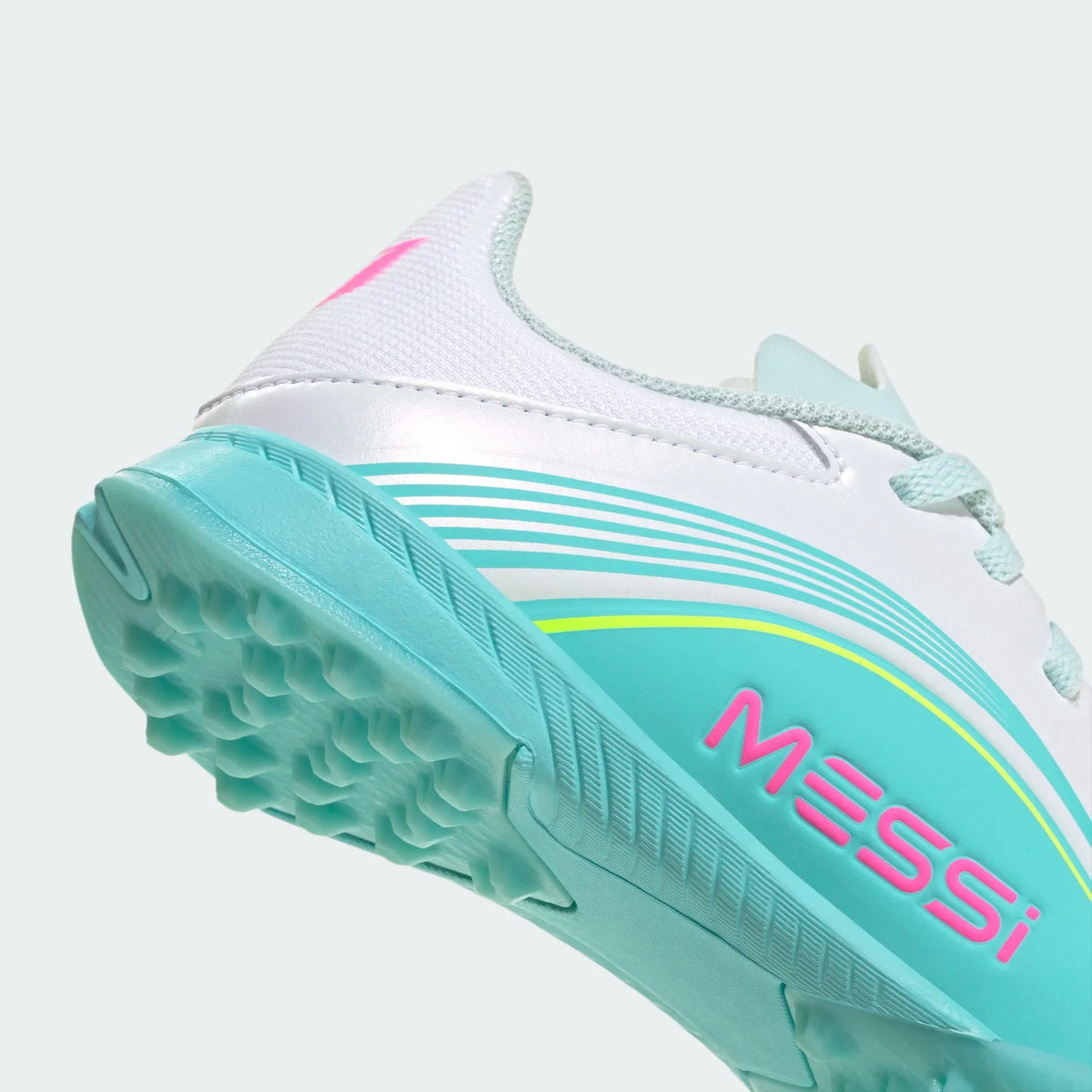 2026 New Arrival adidas F50 Messi League TF Turf Youth Soccer Cleats - White/Pink/Aqua wholesalehk.shop