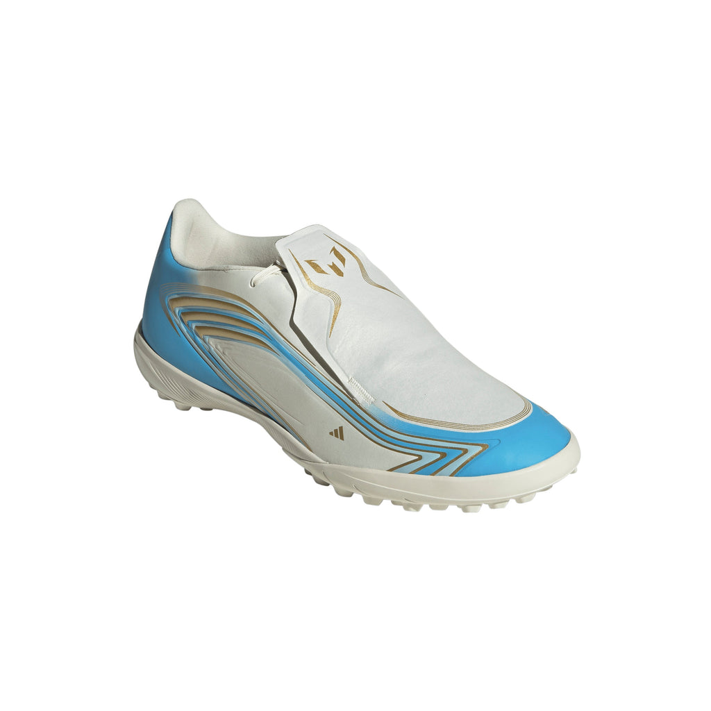 2026 New Arrival adidas F50 Messi League Turf Men's Soccer Cleats - Ivory/Blue wholesalehk.shop