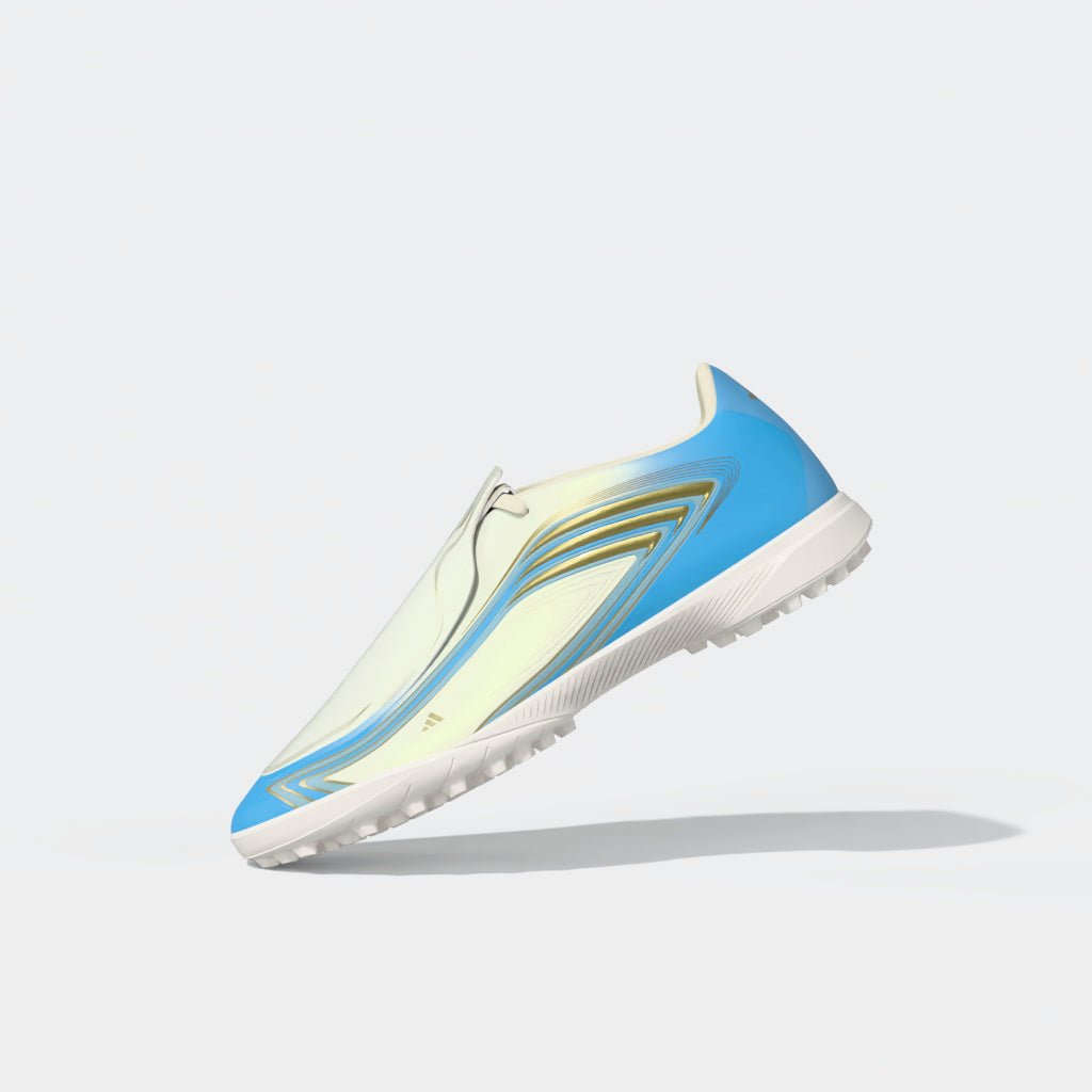 2026 New Arrival adidas F50 Messi League Turf Men's Soccer Cleats - Ivory/Blue wholesalehk.shop