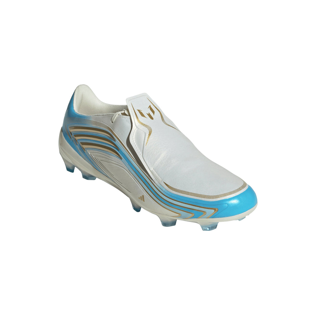2026 New Arrival adidas F50 Messi Pro FG Firm Ground Men's Soccer Cleats - Ivory/Blue wholesalehk.shop