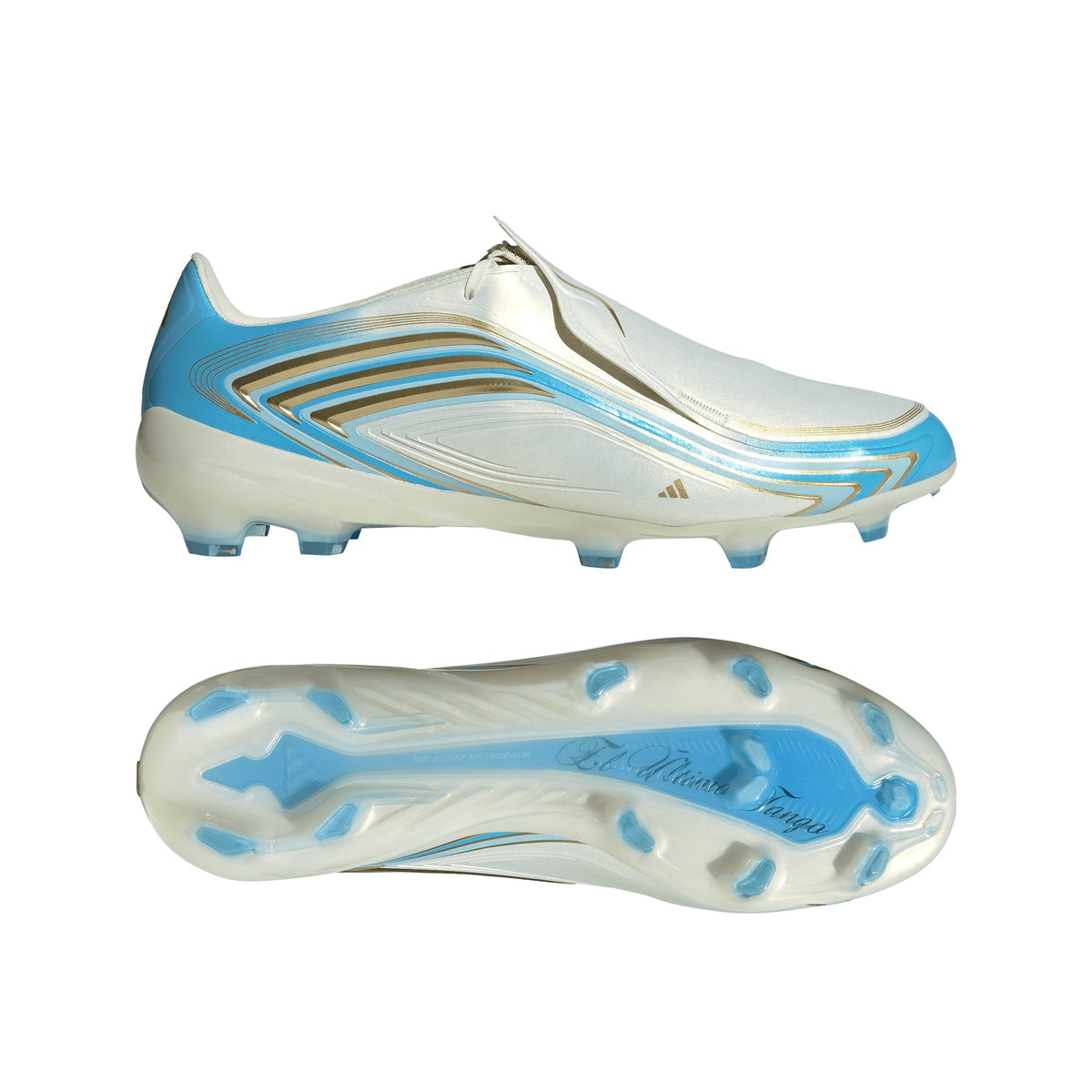 2026 New Arrival adidas F50 Messi Pro FG Firm Ground Men's Soccer Cleats - Ivory/Blue wholesalehk.shop