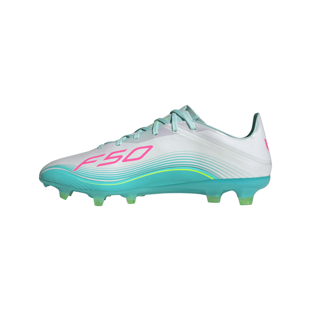 2026 New Arrival adidas F50 Messi Pro FG Firm Ground Men's Soccer Cleats - White/Pink/Aqua wholesalehk.shop