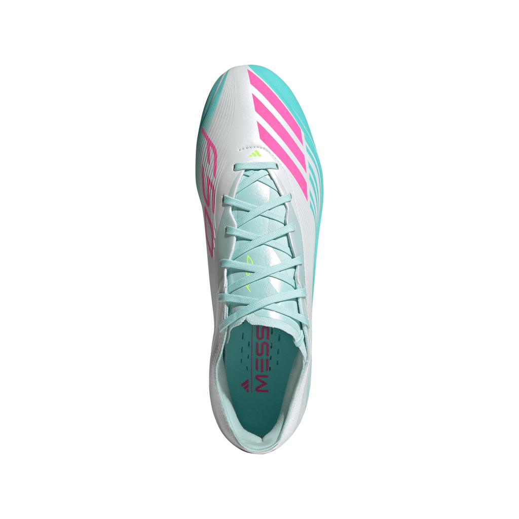 2026 New Arrival adidas F50 Messi Pro FG Firm Ground Men's Soccer Cleats - White/Pink/Aqua wholesalehk.shop