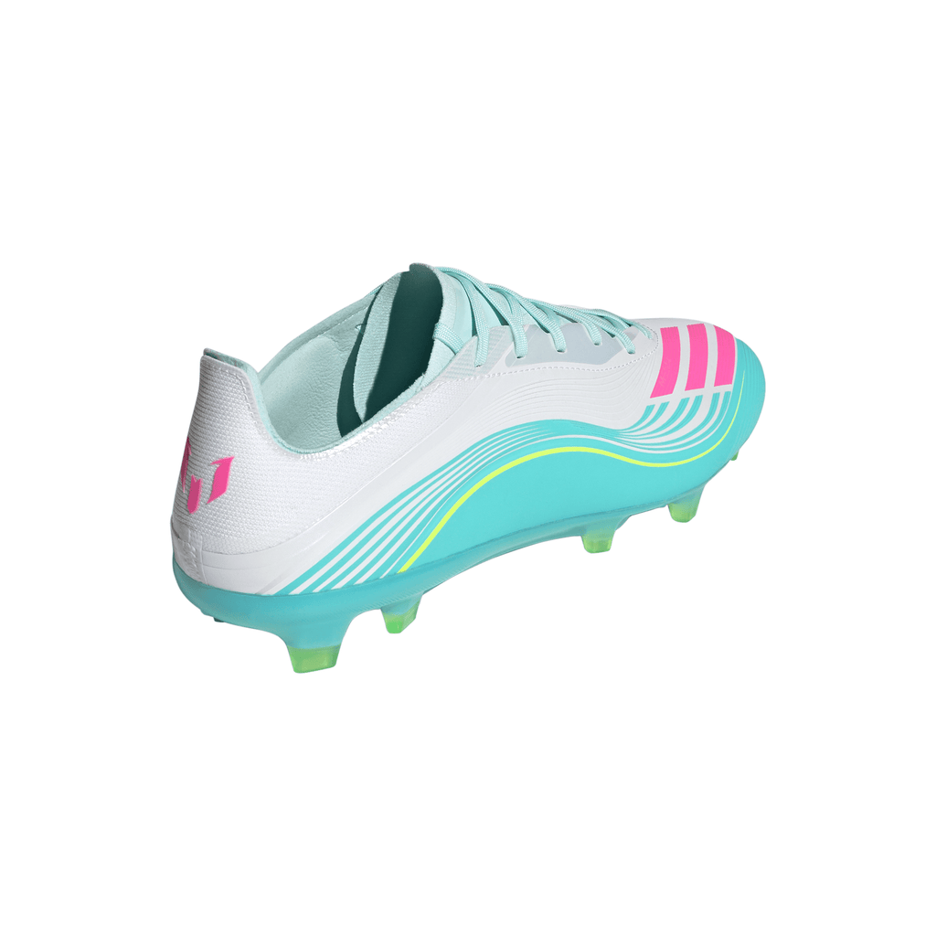 2026 New Arrival adidas F50 Messi Pro FG Firm Ground Men's Soccer Cleats - White/Pink/Aqua wholesalehk.shop